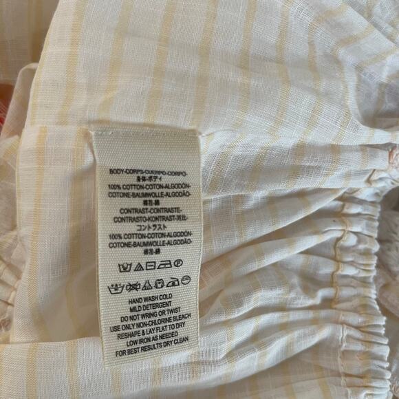 Free People Allora Allora Crocheted Ruffled Top in White Peach Combo - Size S - Picture 6 of 6